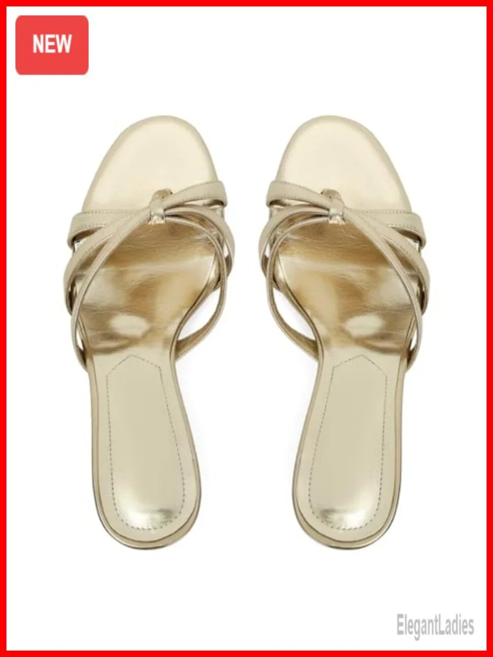 Kitten Heel Sandals Faux Leather Open Toe Strappy Slide Mule Heels
